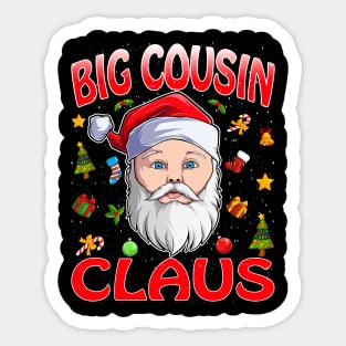 Big Cousin Santa Claus Christmas Matching Costume Sticker